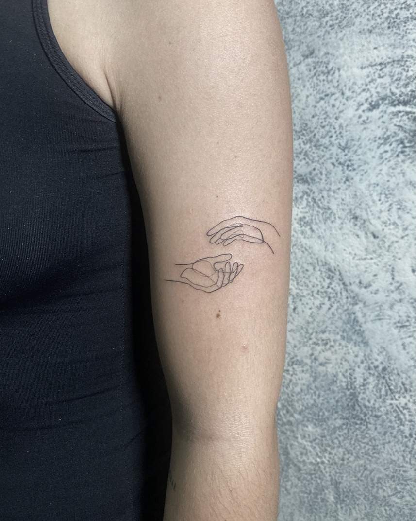 Fine line tattoo — single needle, Samadhi Uluwatu Bali